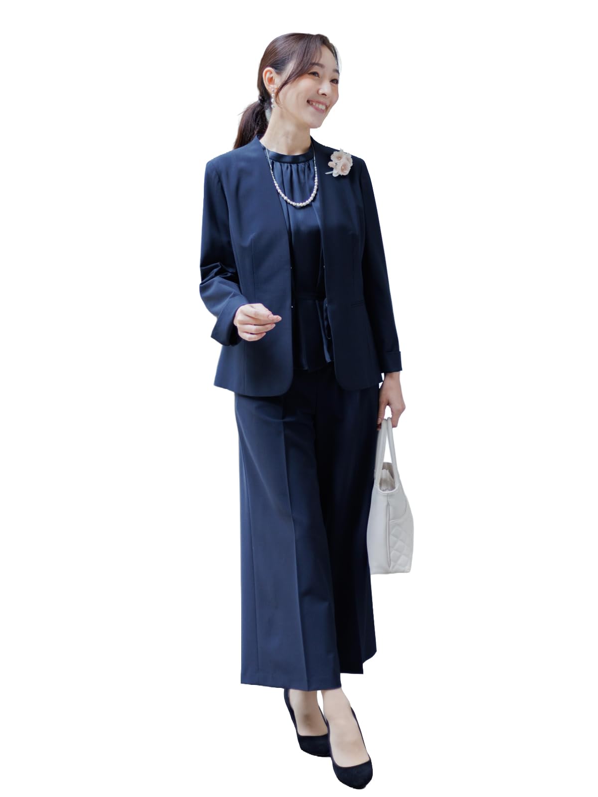 Amazon | [東京ソワール] ブラウス付きパンツスーツ 3点セット